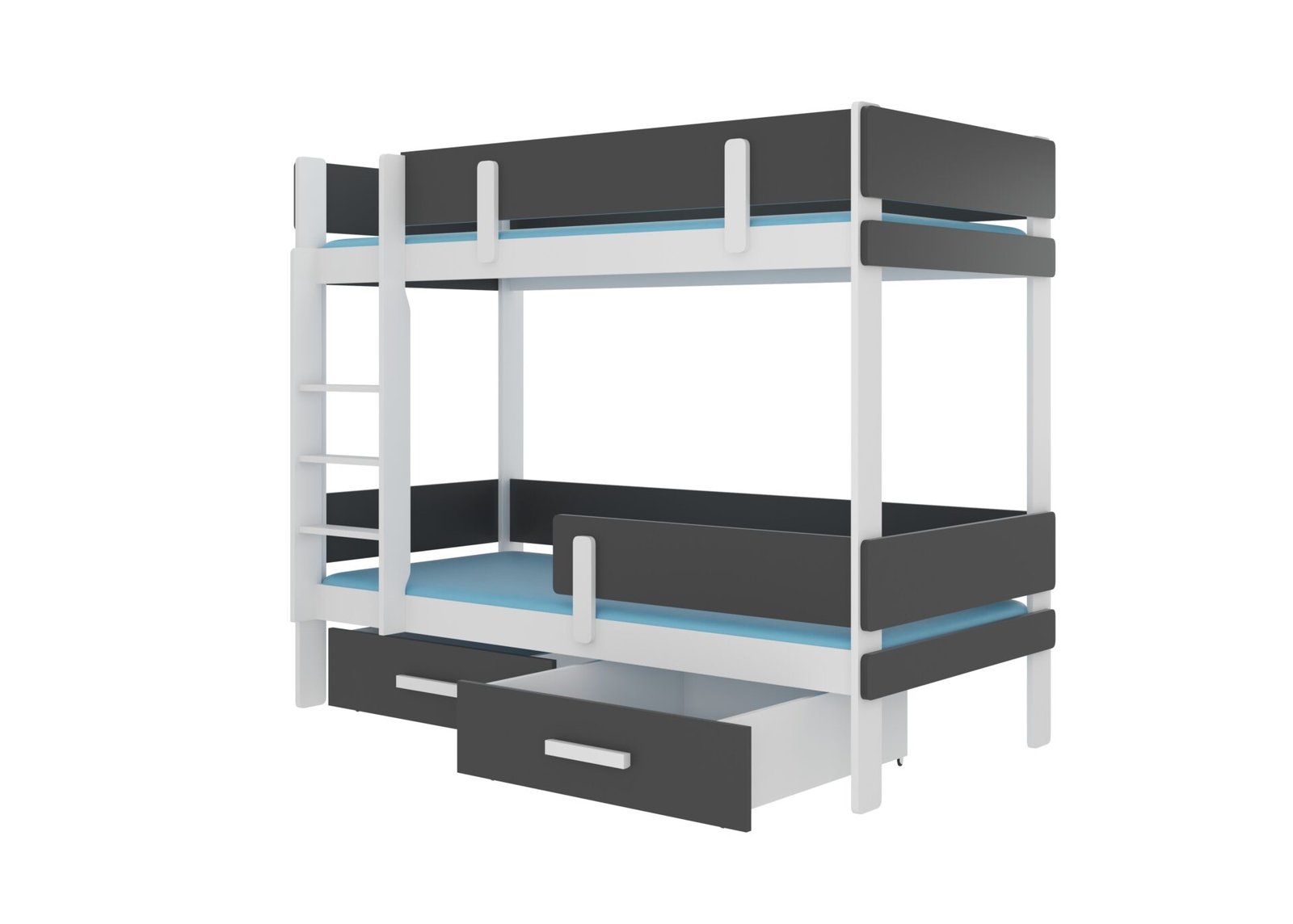 ETIONA Double bunk bed 180x80 white/anthracite ADRK