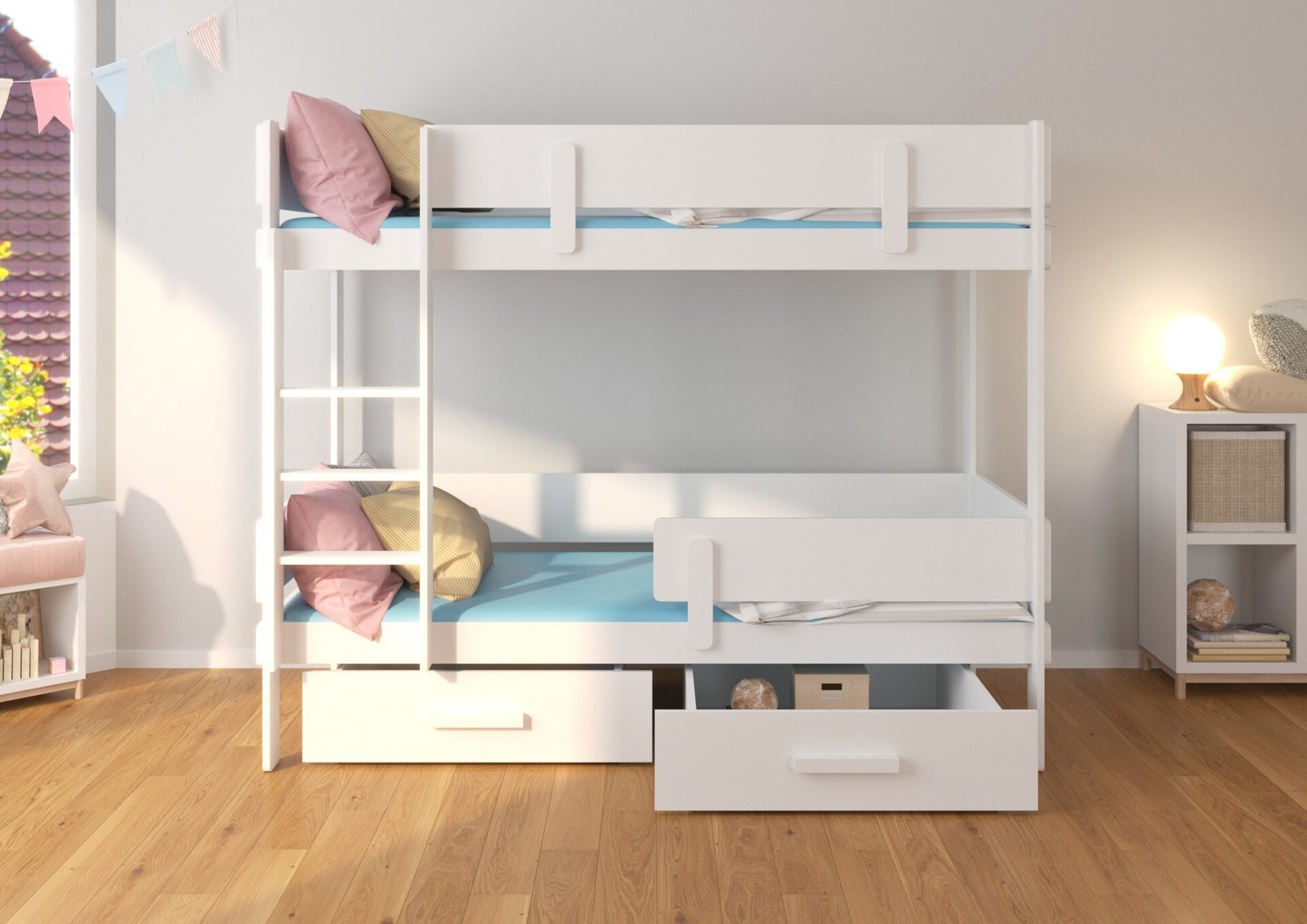 ETIONA Double bunk bed 180x80 white/anthracite ADRK - Image 3