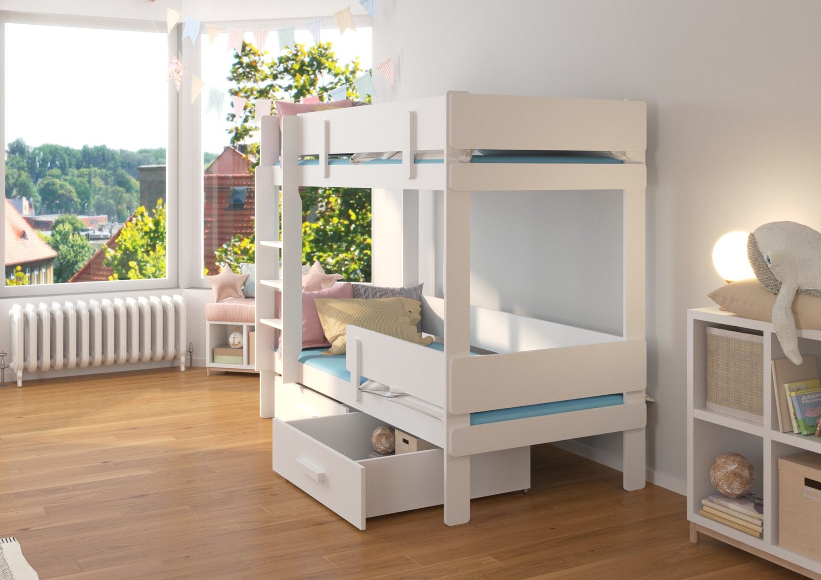 ETIONA Double bunk bed 180x80 white/anthracite ADRK - Image 4