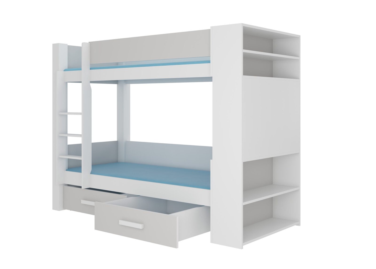 GARET bunk bed, 180x80, white/gray, ADRK