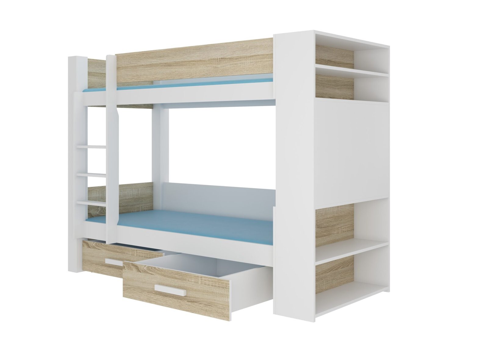 GARET bunk bed, 200x90, white/Sonoma, ADRK