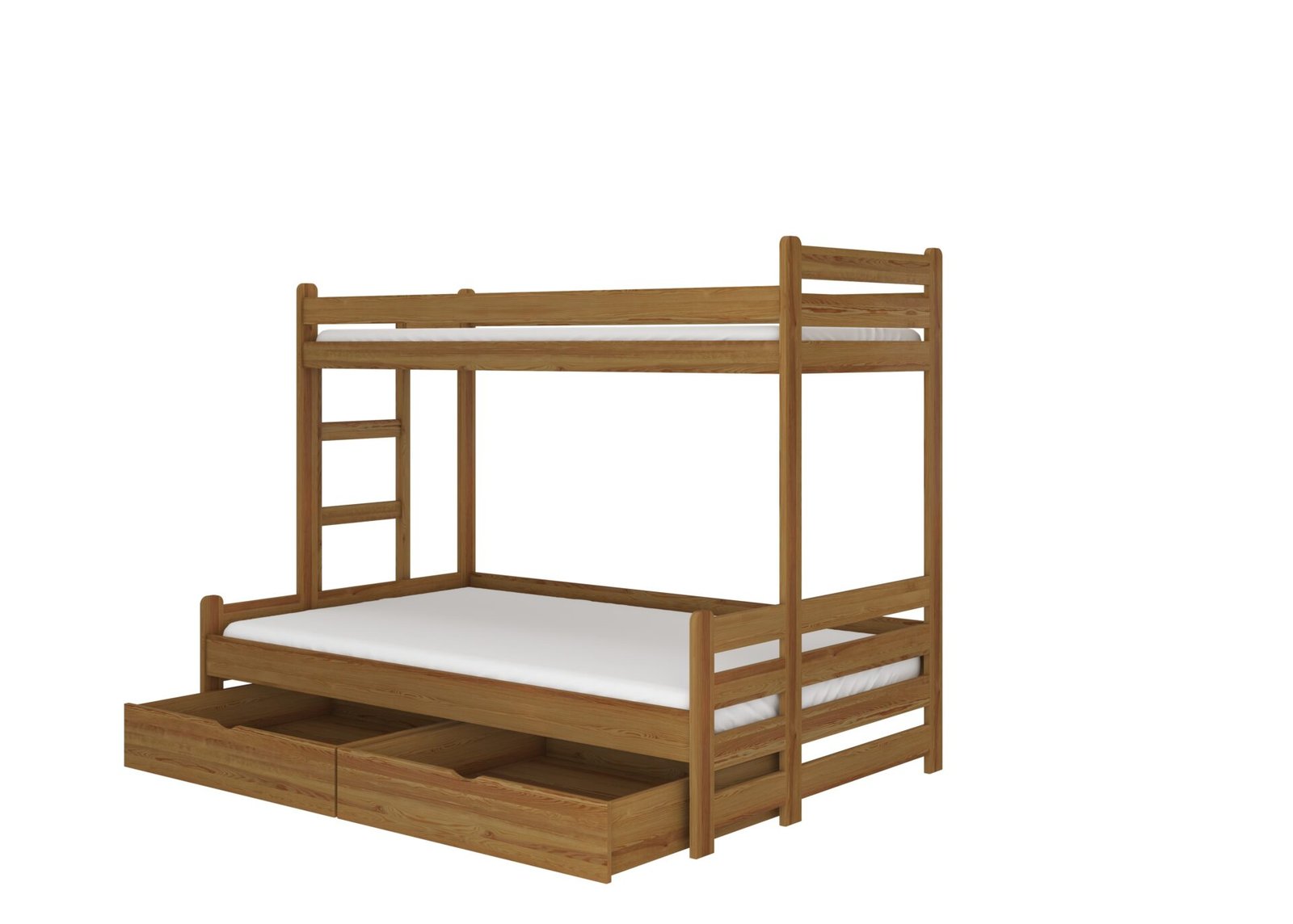 BENITO triple bunk bed 200x90 oak color ADRK