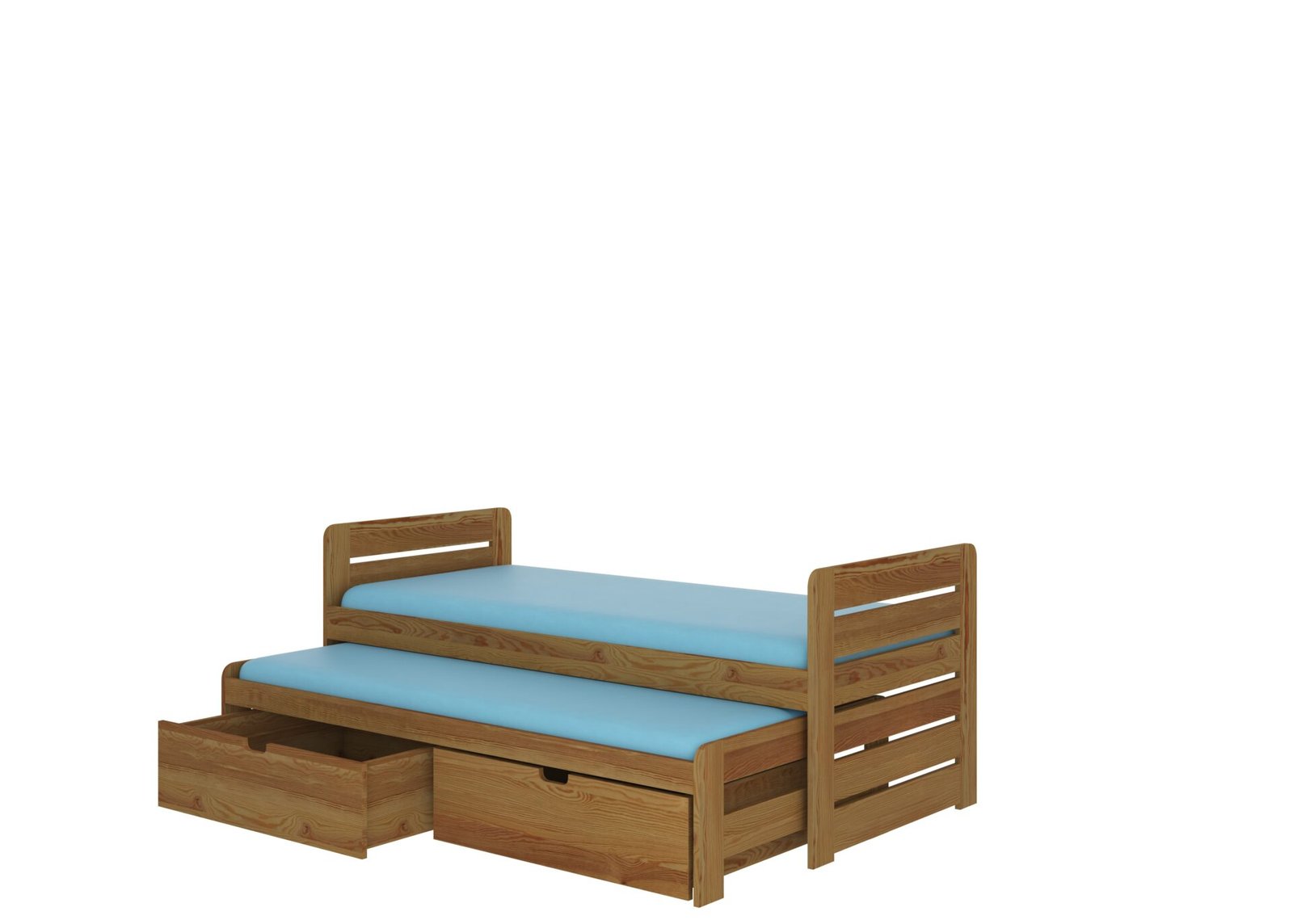 TOMI double bed 200x90 oak color ADRK