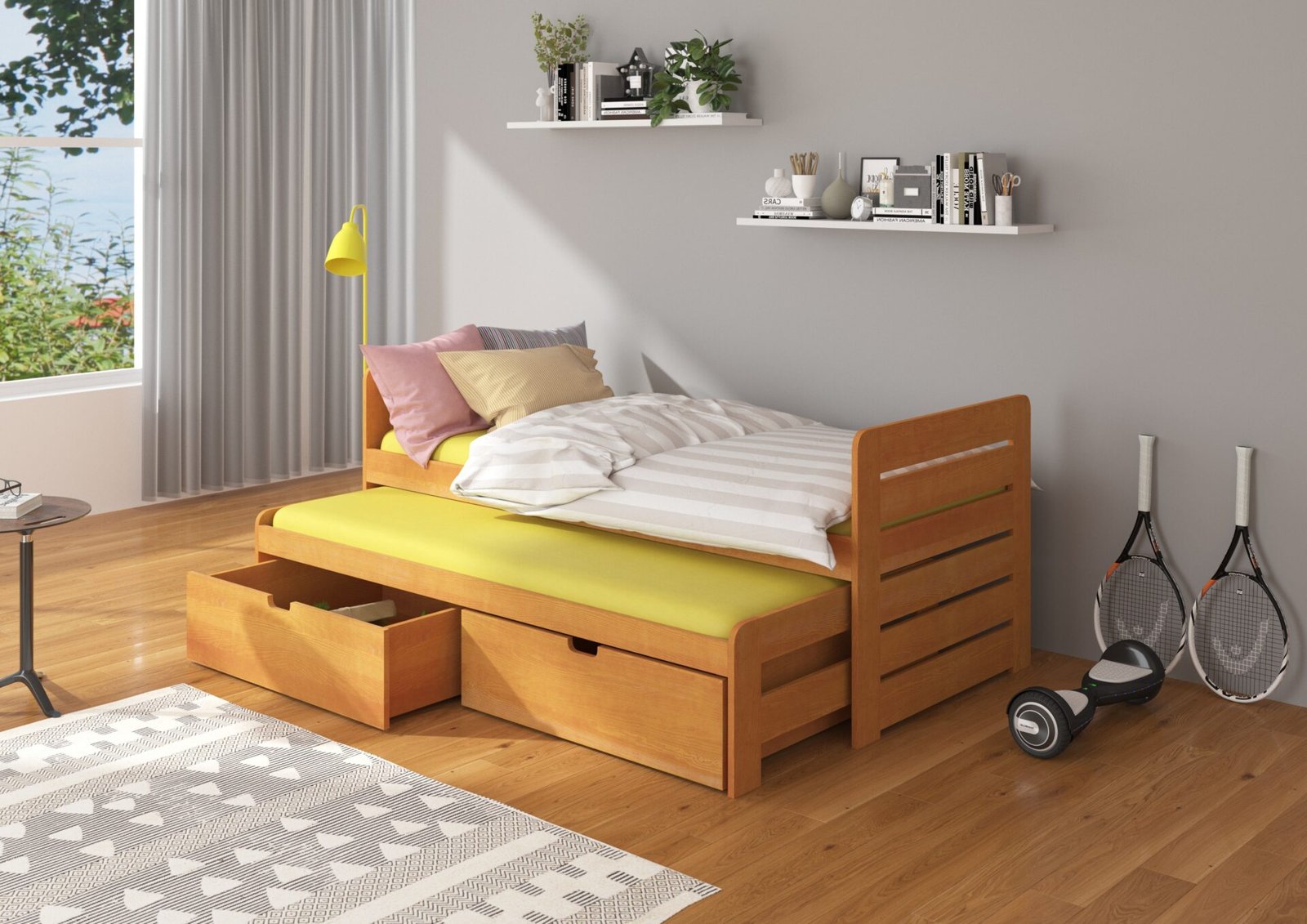 TOMI double bed 200x90 alder ADRK - Image 3