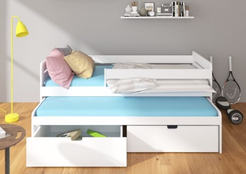 TOMI double bed with cornice 200×90 beech color ADRK