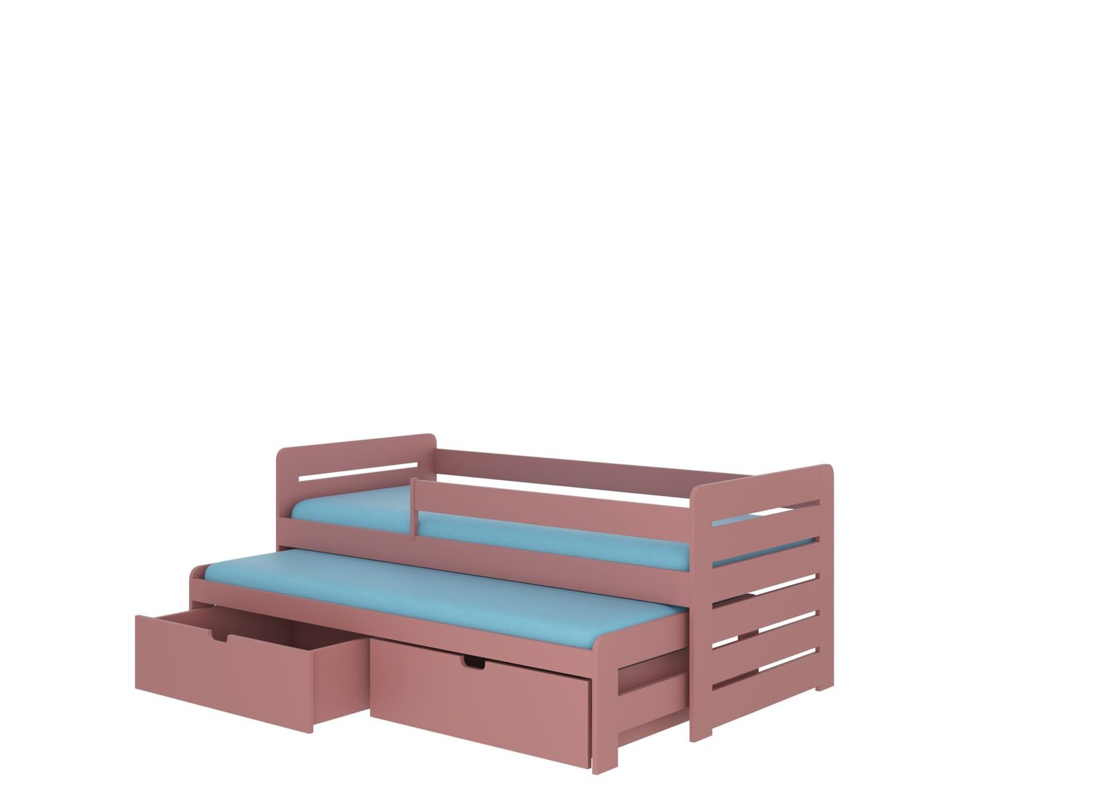 TOMI double bed with cornice 200x90 pine ADRK
