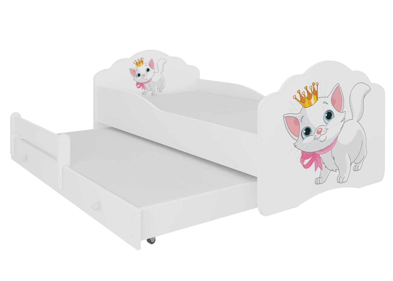 Double bed with mattresses CASIMO II CAT 160x80 white ADRK