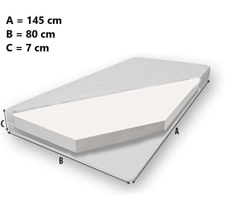 Double bed with mattresses CASIMO II GIRL WITH WINGS 160x80 White ADRK - Image 4