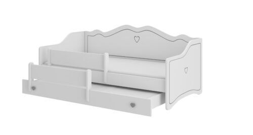 Double bed with mattresses EMKA II gray 160×80 white/gray ADRK