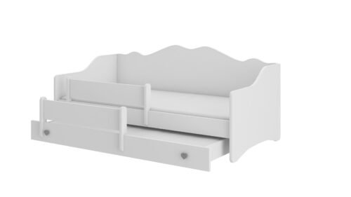 Double bed with mattresses EMKA II gray, white 160×80 white ADRK