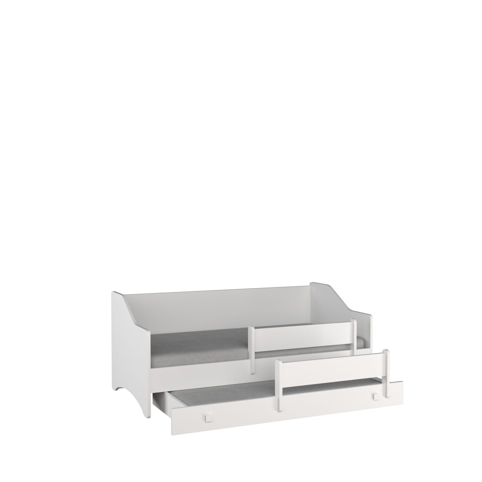 Double bed with mattresses NAOMI II 160x80 white ADRK