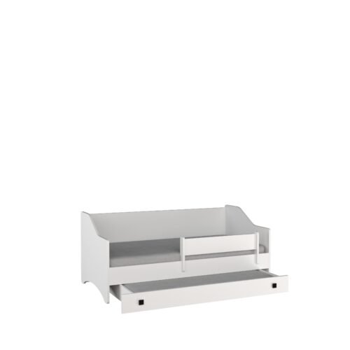 Double bed with mattresses NAOMI II 160×80 white/gray ADRK