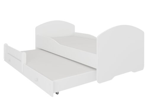 Double bed with mattresses PEPE II 160×80 white ADRK