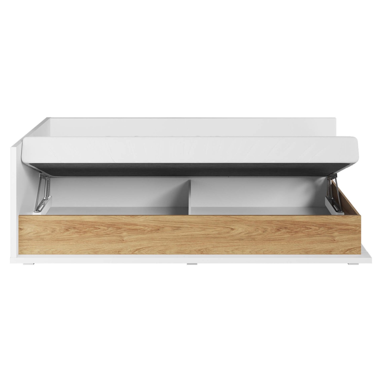 SIMI MS-09 Bed with mattress | White, natural hickory wood - Image 4