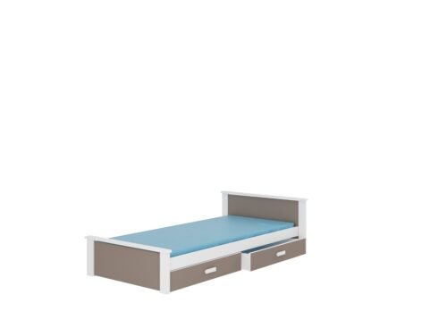 ALDEX 180×80 white/truffle ADRK bed with mattress