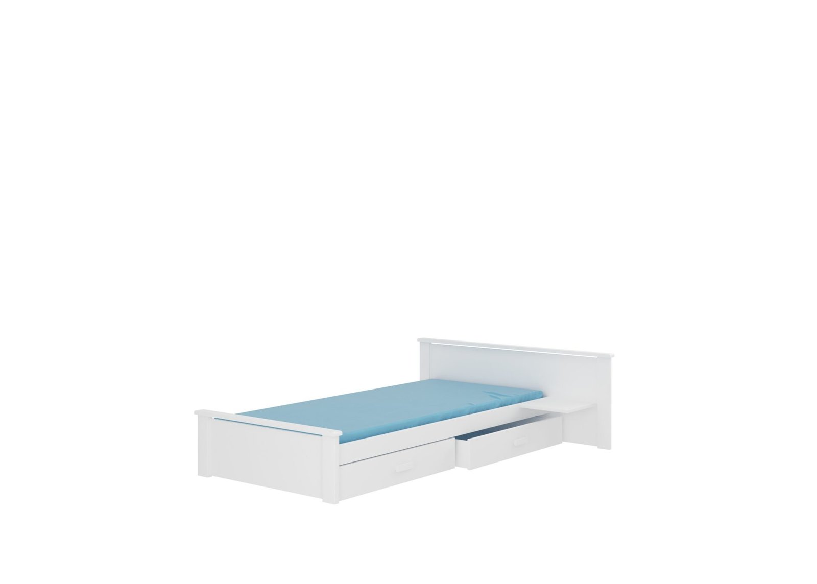ALDEX SHELF 180x80 White ADRK Bed with mattress