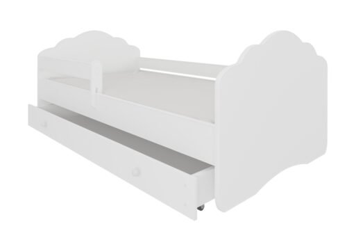 Bed with mattress, rail and drawer CASIMO 140×70 white ADRK