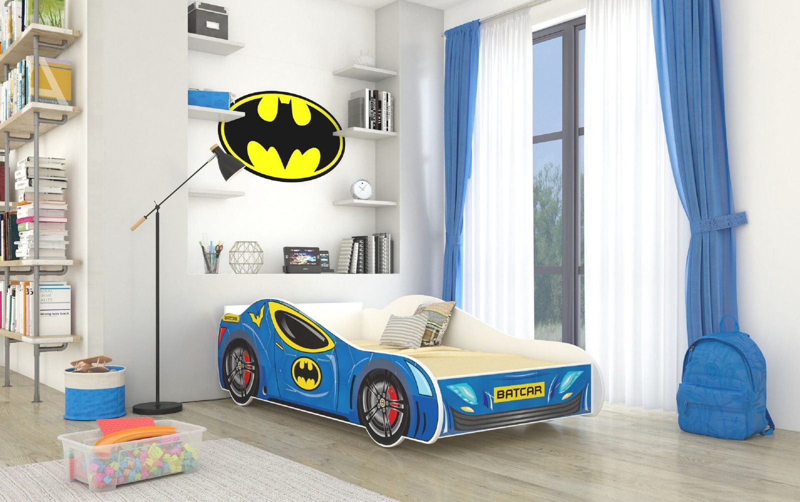 BATCAR bed with mattress 160x80 blue ADRK - Image 2