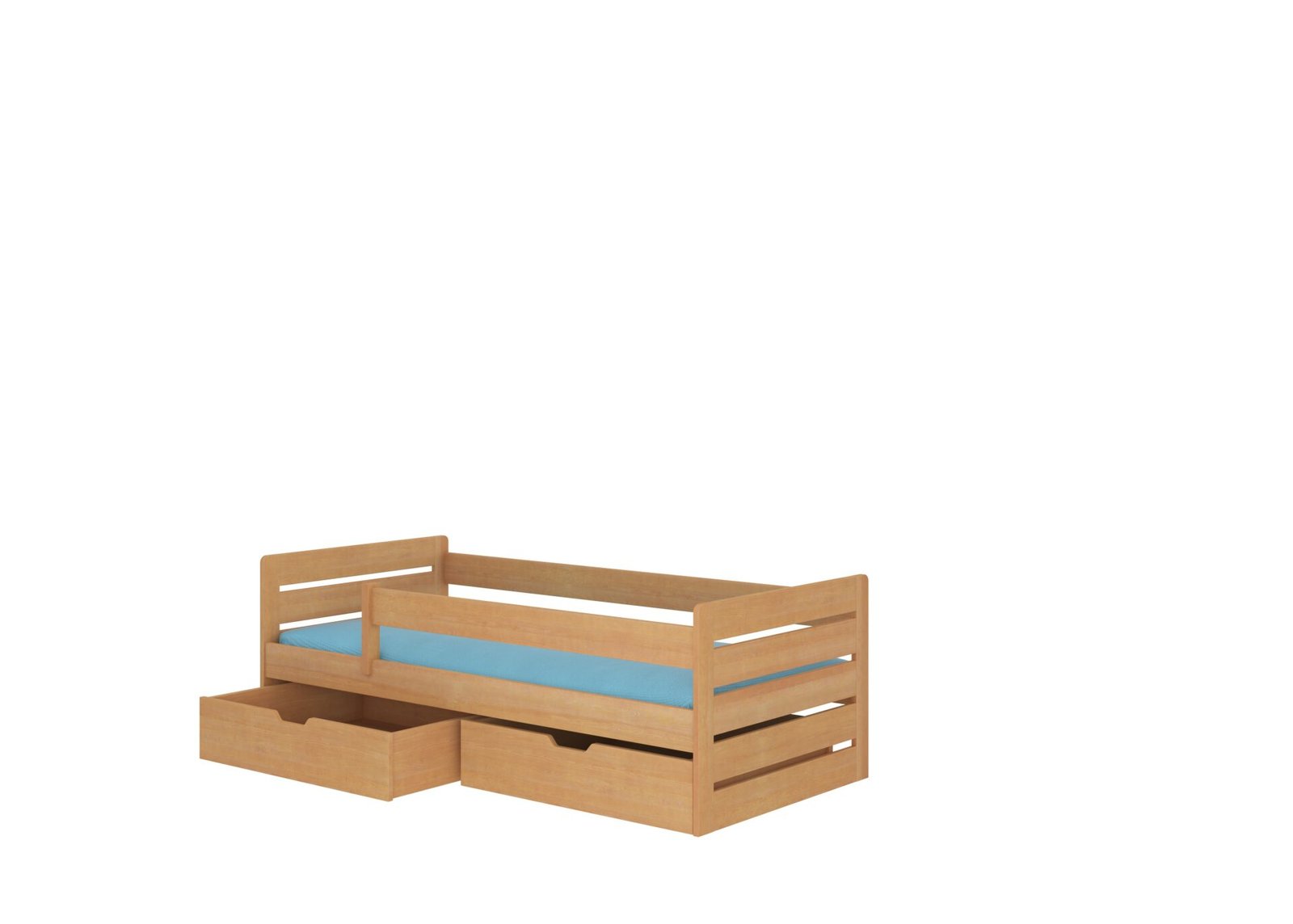 Bed with mattress BEMMA 180x80 beech color ADRK