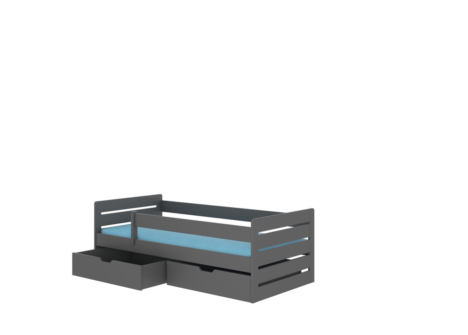 Bed with mattress BEMMA 180x80 graphite color ADRK