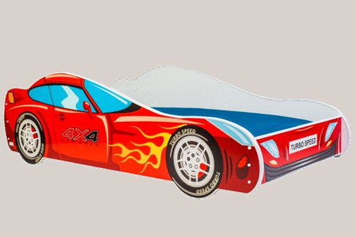 Bed with mattress CAR 4×4 160×80 red ADRK