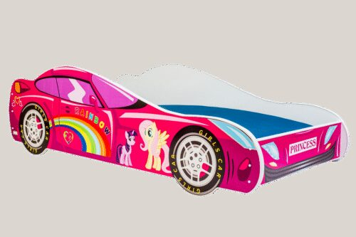 Bed with mattress CAR PINK 140×70 Pine ADRK
