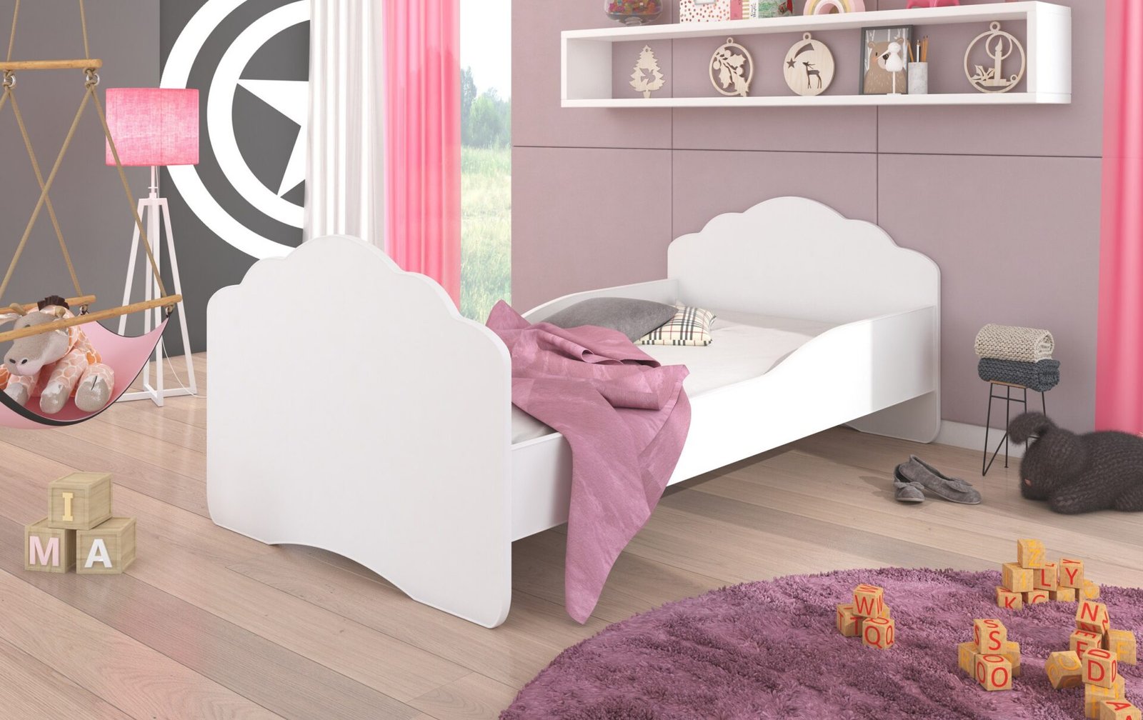 Bed with mattress CASIMO 140x70 white ADRK - Image 2