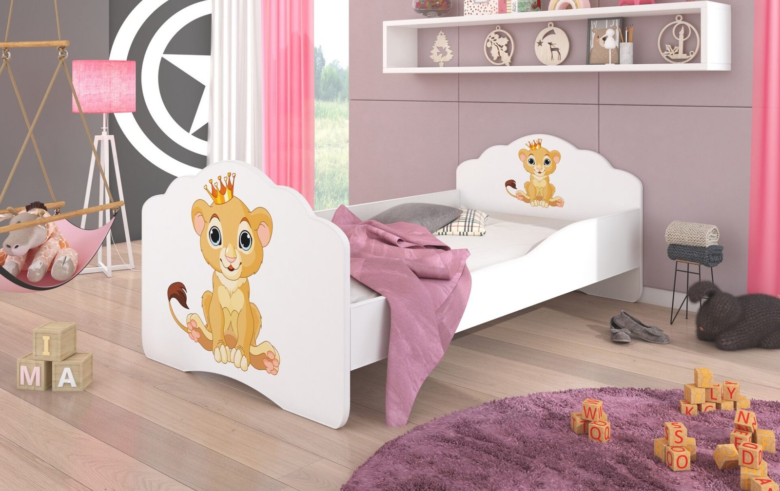 Bed with mattress CASIMO LION 140x70 white ADRK - Image 2