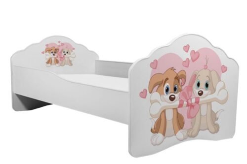 Bed with mattress CASIMO TWO DOGS 160×80 white ADRK