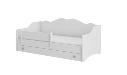 Bed with mattress EMKA Pink, White 160×80 White ADRK