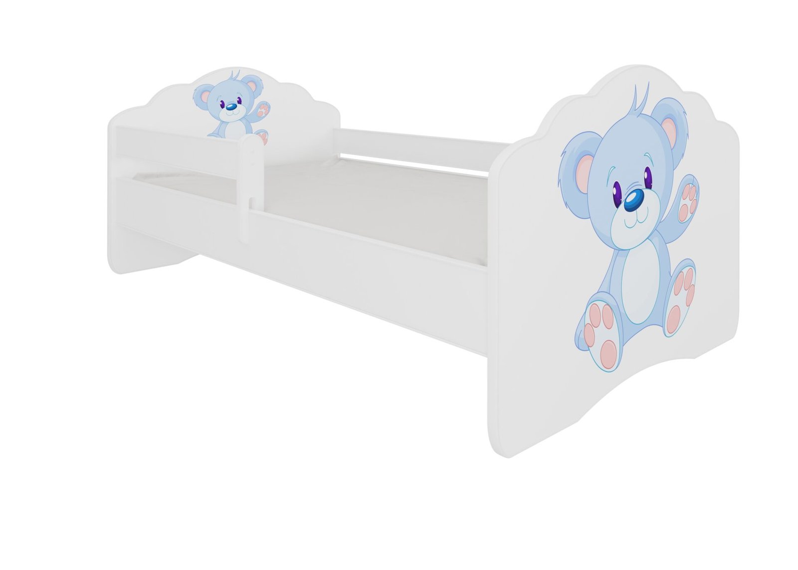 Bed with mattress and cornice CASIMO BLUE BEAR 160x80 white ADRK