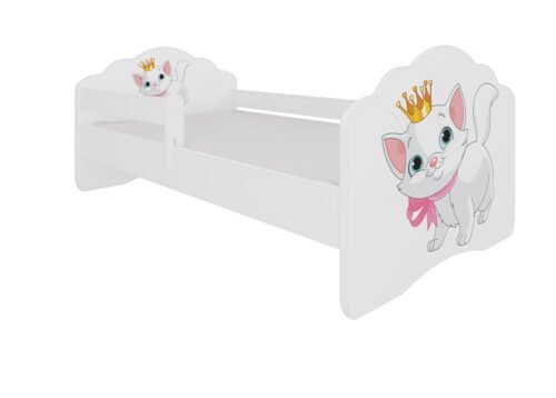 Bed with mattress and cornice CASIMO CAT 160×80 white ADRK