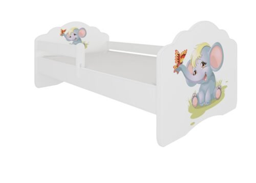 Bed with mattress and cornice CASIMO ELEPHANT 160×80 white ADRK