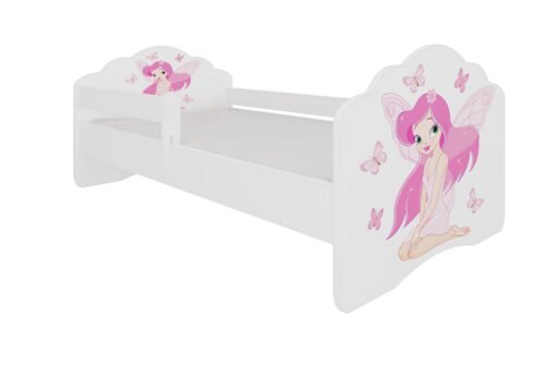 Bed with mattress and cornice CASIMO GIRL WITH WINGS 160×80 white ADRK