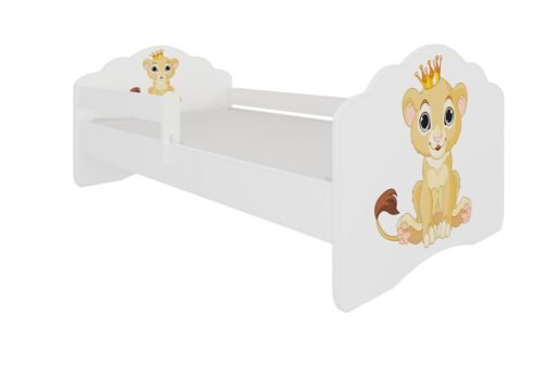 Bed with mattress and cornice CASIMO LION 160×80 white ADRK
