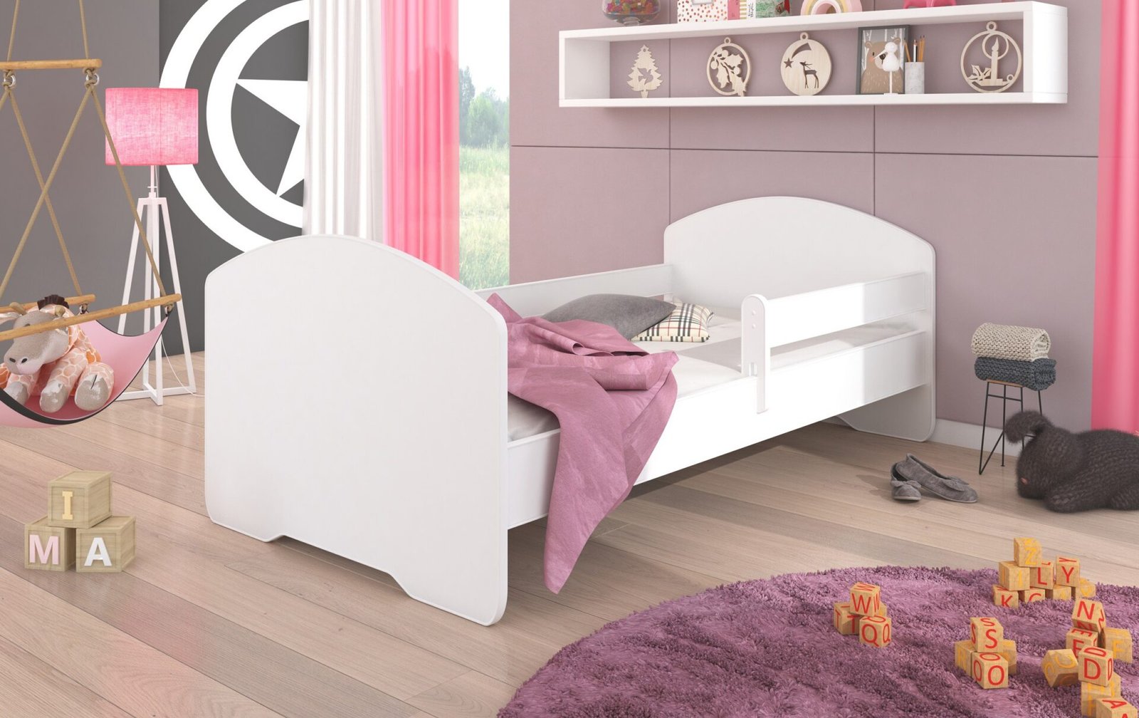 Bed with mattress and cornice PEPE 140x70 white ADRK