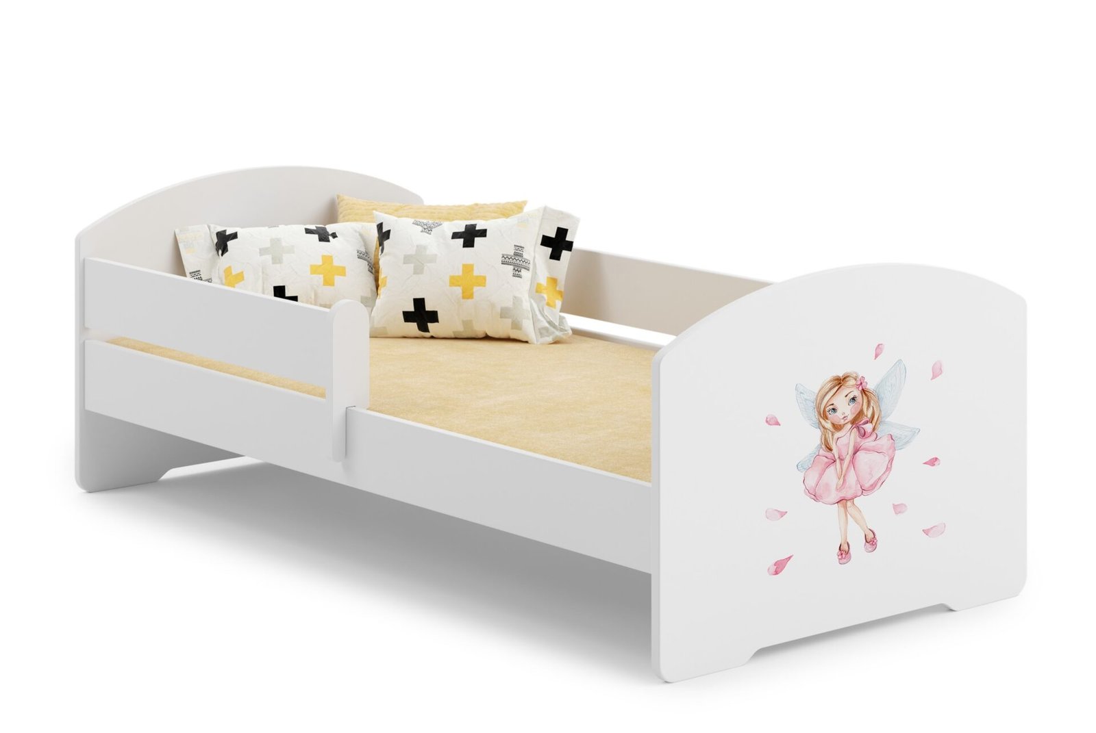 Bed with mattress and cornice PEPE GIRL WITH WINGS 160x80 white ADRK