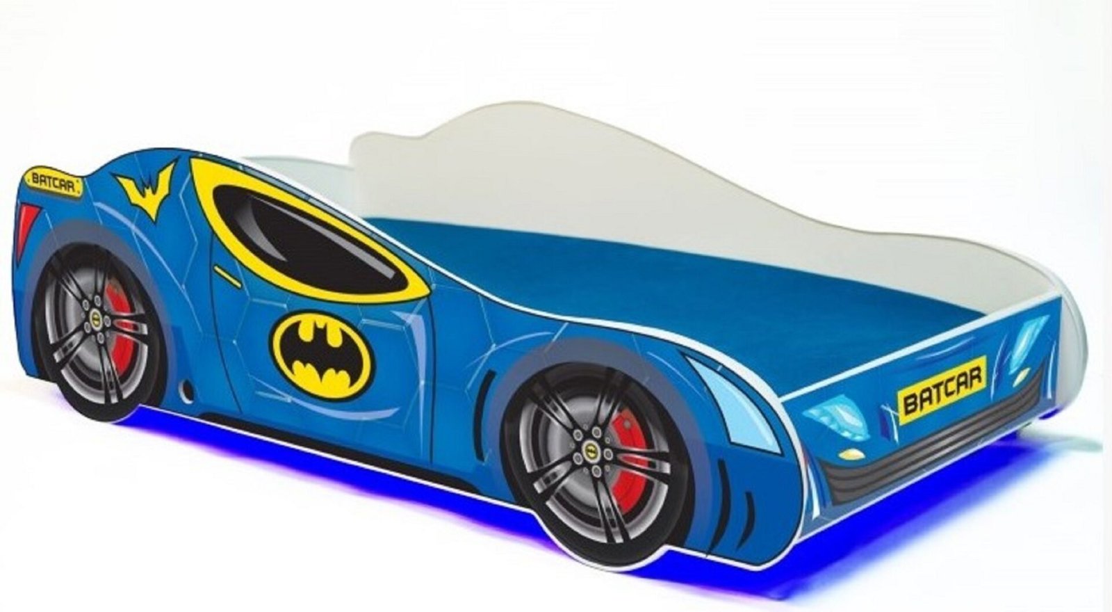 BATCAR 140x70 blue ADRK bed with mattress and LED lighting