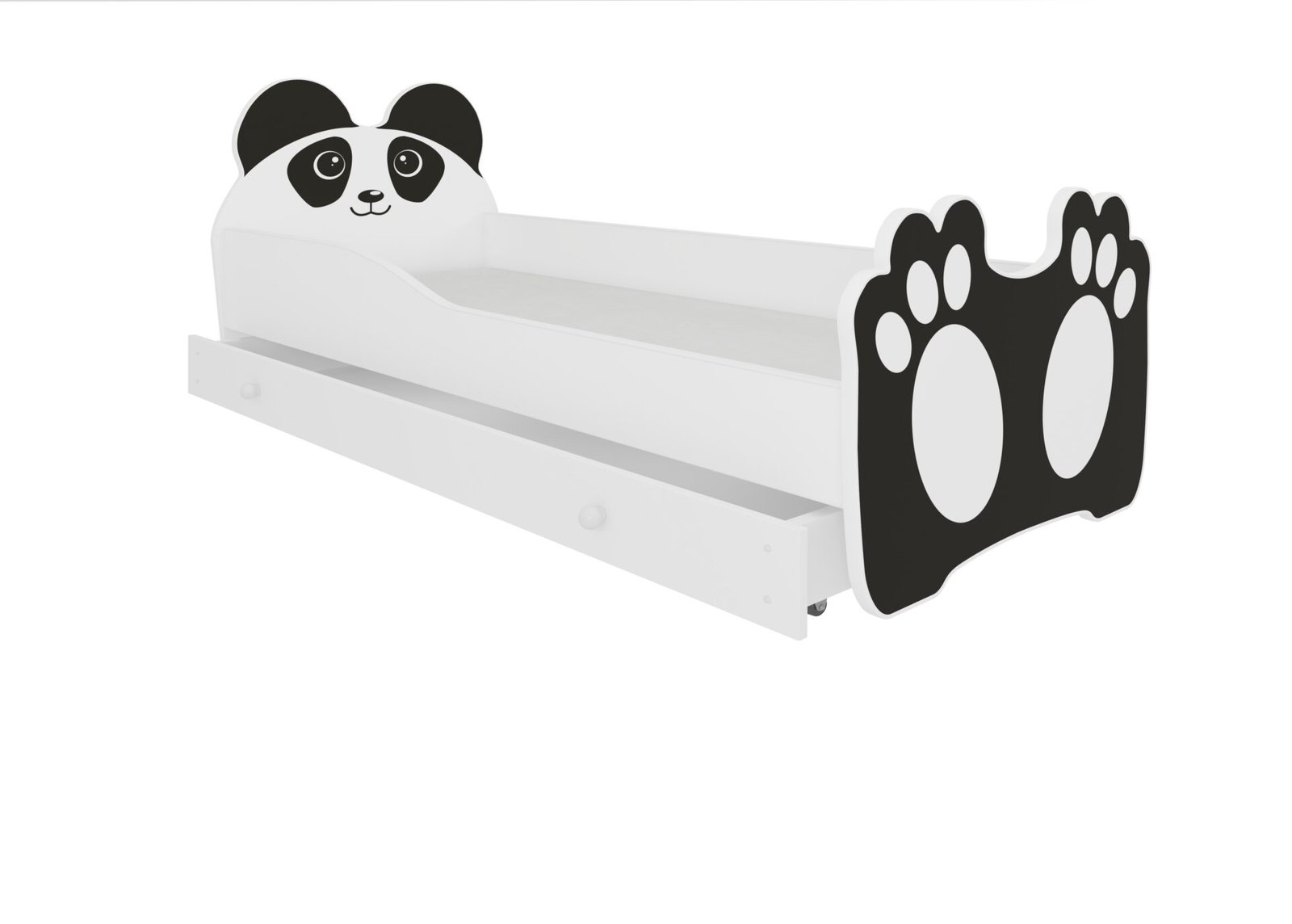 Bed with mattress and drawer BEAR BLACK 140x70 Black ADRK