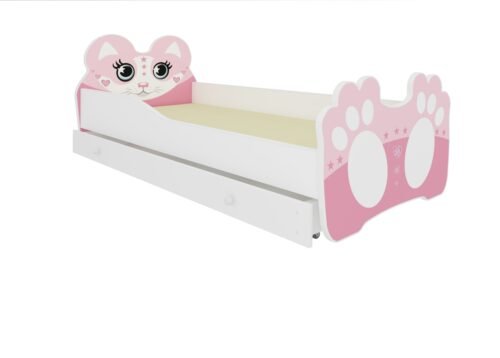 Bed with mattress and drawer BEAR PINK 140×70 Pine ADRK