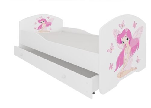 Bed with mattress and drawer PEPE GIRL WITH WINGS 140×70 White ADRK