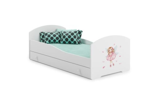 Bed with mattress and drawer PEPE GIRL WITH WINGS 160×80 white ADRK
