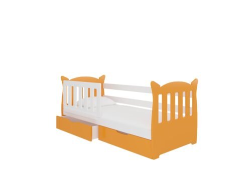 Bed with mattress LENA white/orange ADRK
