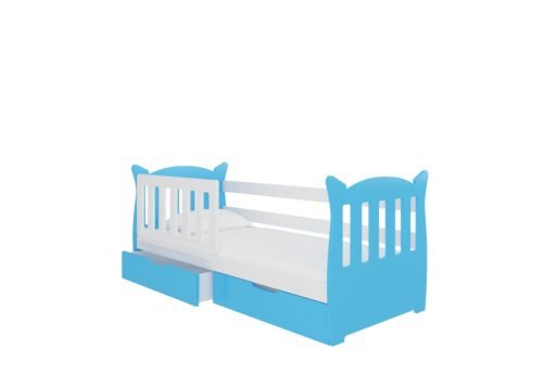 Bed with mattress LENA white/blue ADRK