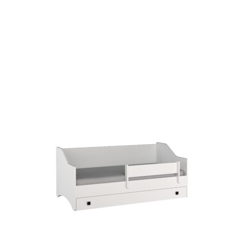 NAOMI Bed with mattress 160×80 white/gray ADRK