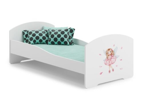 Bed with mattress PEPE GIRL WITH WINGS 140×70 White ADRK