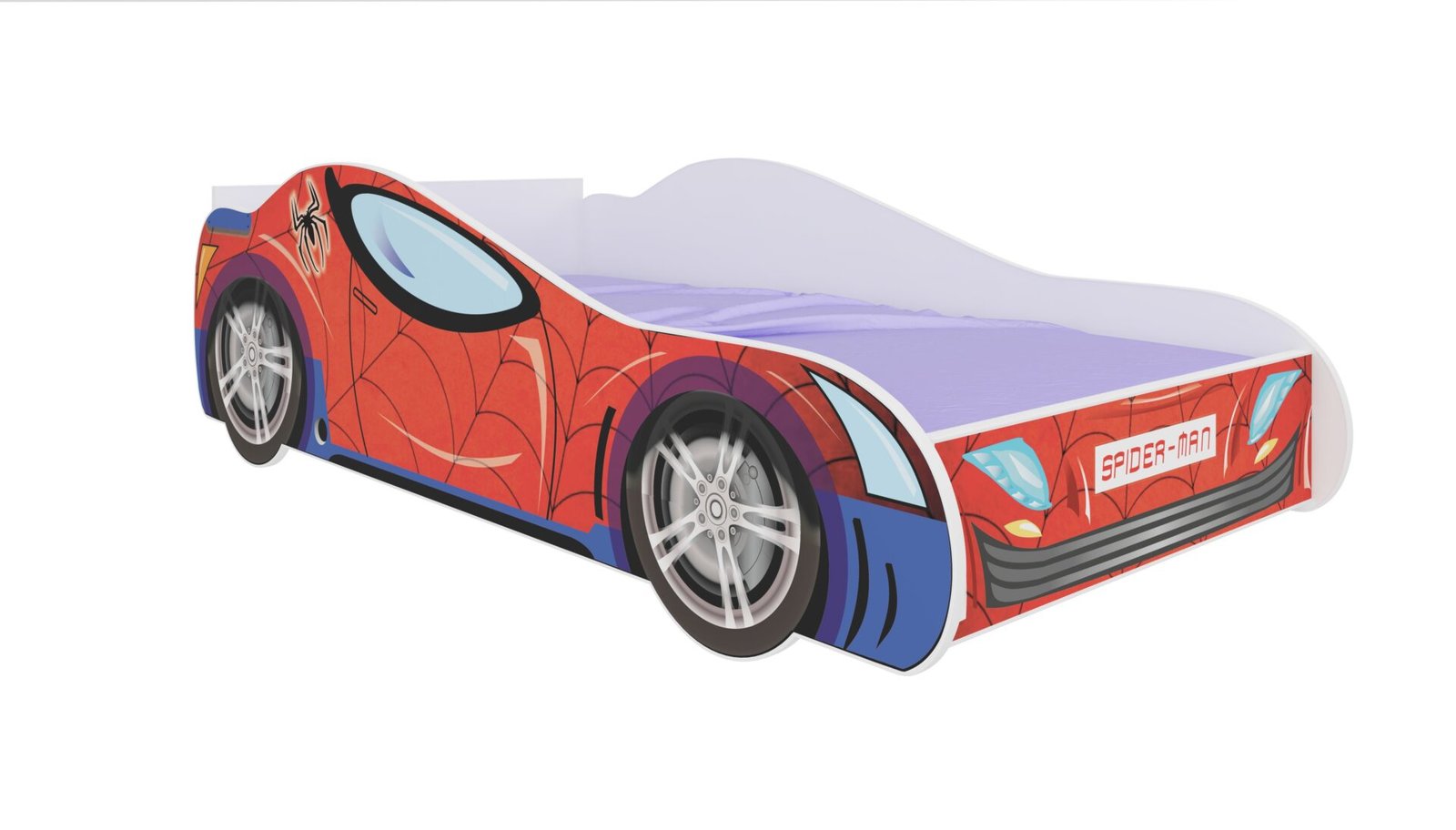 Bed with mattress SPIDER 140x70 red ADRK