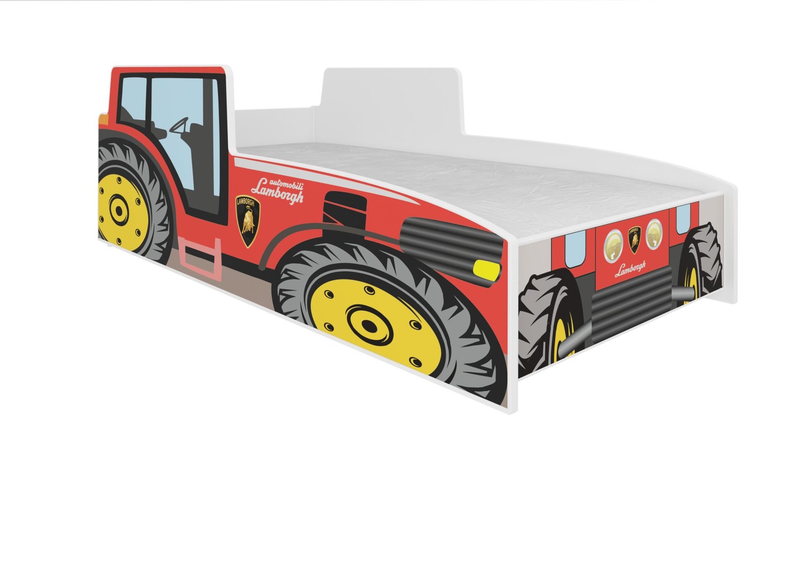 TRACTOR RED 140x70 Red ADRK mattress-bed