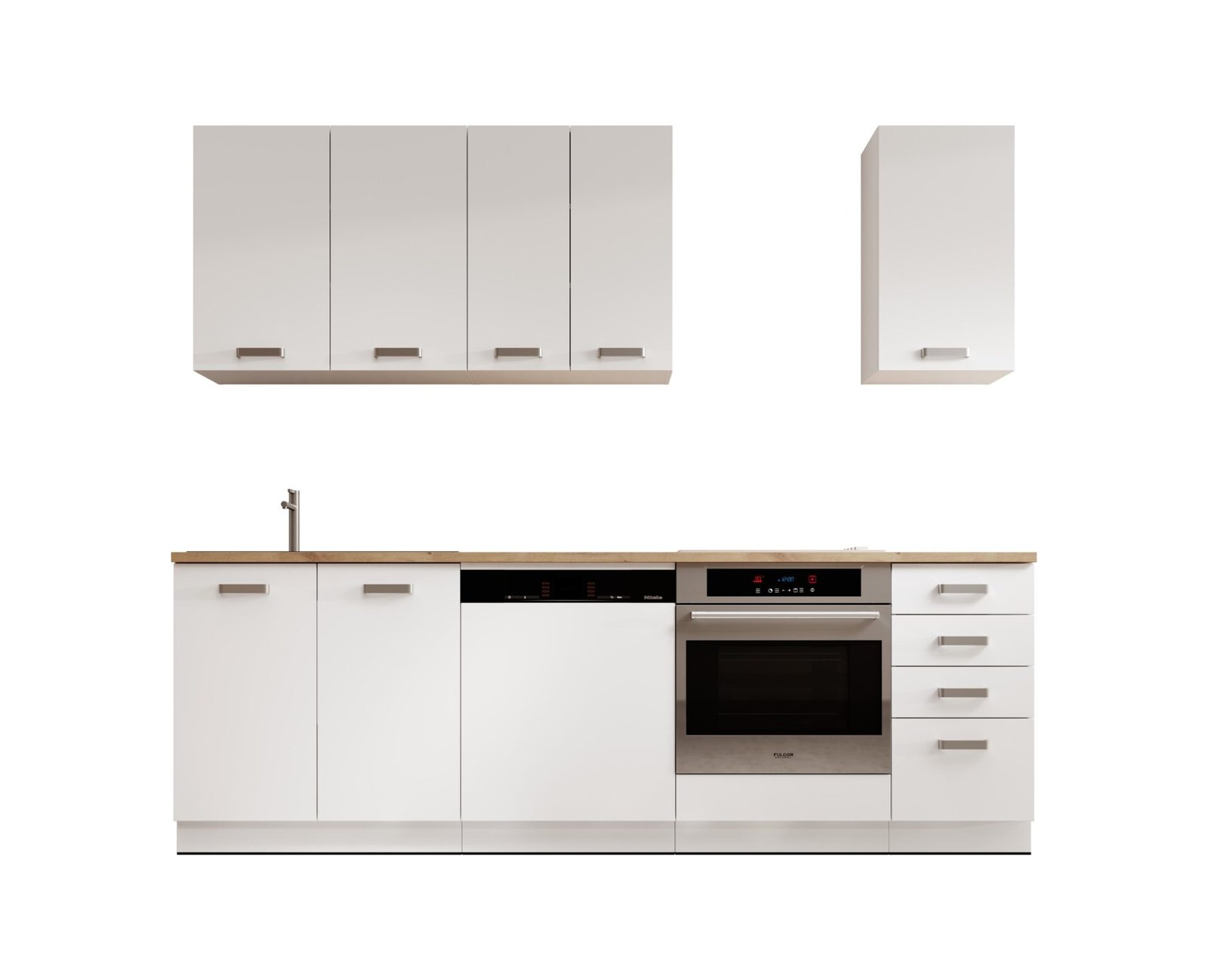 BUBBLE 240 White/Lancelot oak kitchen furniture ADRK