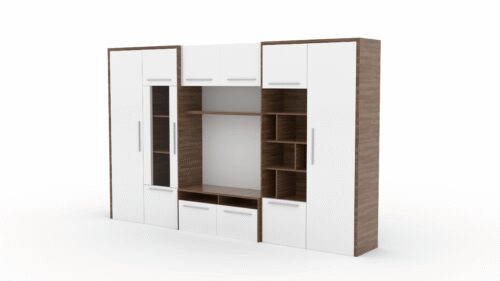 MARIO wall cabinet, glossy white / dark Mont Blanc, ADRK
